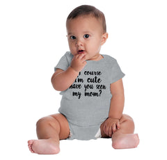 Cute Mom Romper Bodysuit-Direct To Garment Print-Brisco Baby