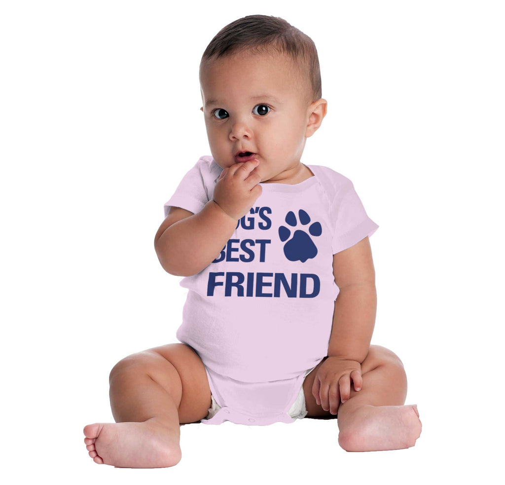 Dog's Best Friend Romper Bodysuit-Direct To Garment Print-Brisco Baby