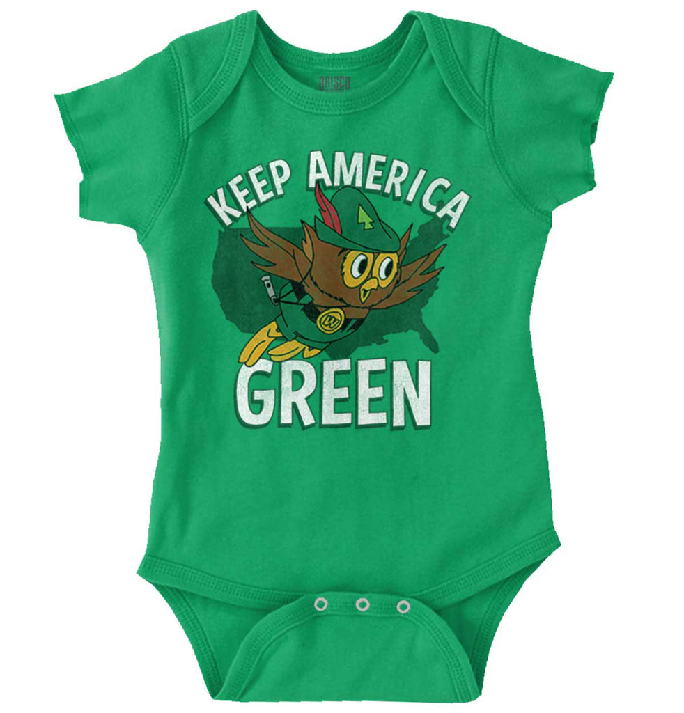 Keep America Green Romper Bodysuit-Direct To Garment Print-Brisco Baby