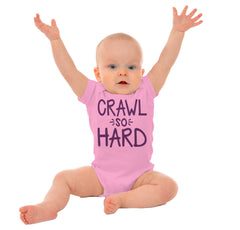 Crawl So Hard Romper Bodysuit-Direct To Garment Print-Brisco Baby