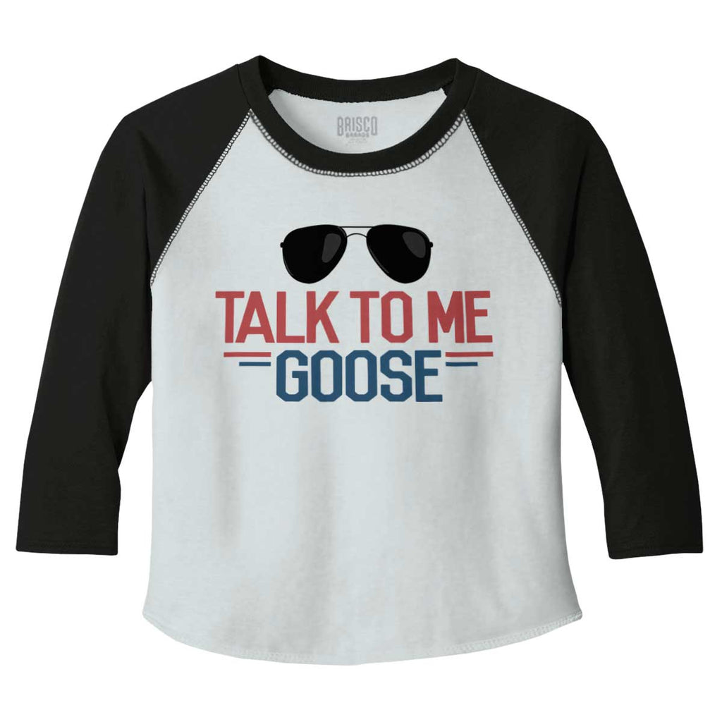 Talk To Me Goose Toddler Baseball-Direct To Garment Print-Brisco Baby