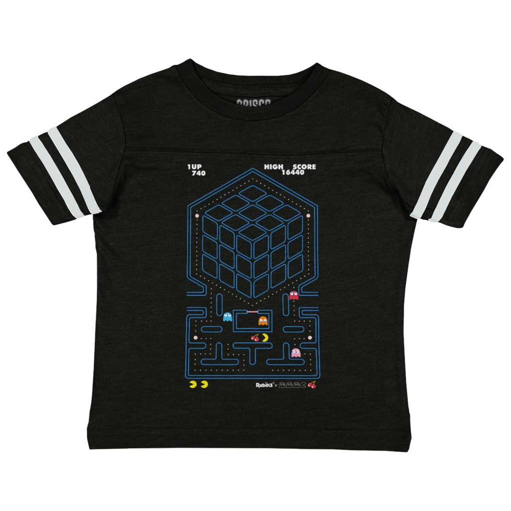 Rubik's Screen Toddler Football Jersey Tee-Direct To Garment Print-Brisco Baby