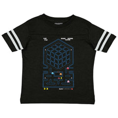 Rubik's Screen Toddler Football Jersey Tee-Direct To Garment Print-Brisco Baby