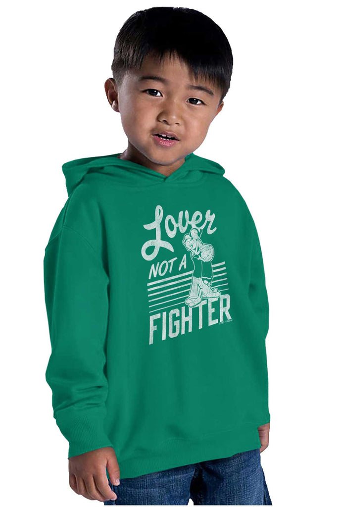 Lover Not A Fighter Toddler Pullover Hoodie-Direct To Garment Print-Brisco Baby
