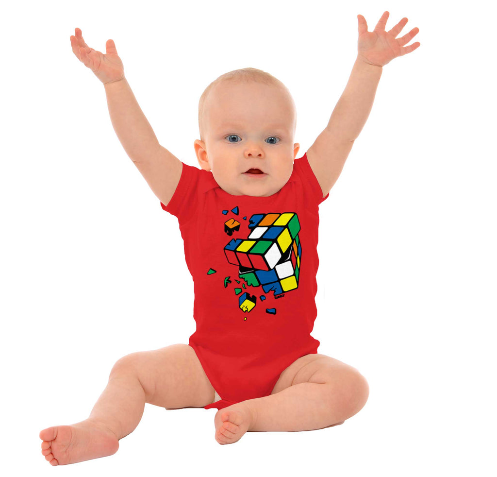 Broken Rubiks Romper Bodysuit-Direct To Garment Print-Brisco Baby