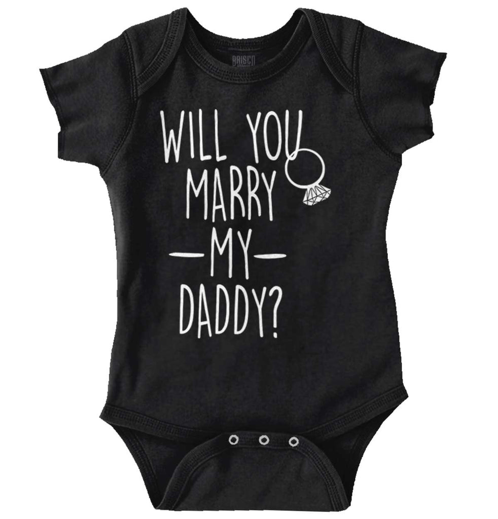 Marry My Daddy Romper Bodysuit-Direct To Garment Print-Brisco Baby