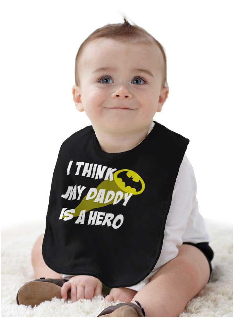 Daddy Is Batman Infant Baby Bib-Direct To Garment Print-Brisco Baby
