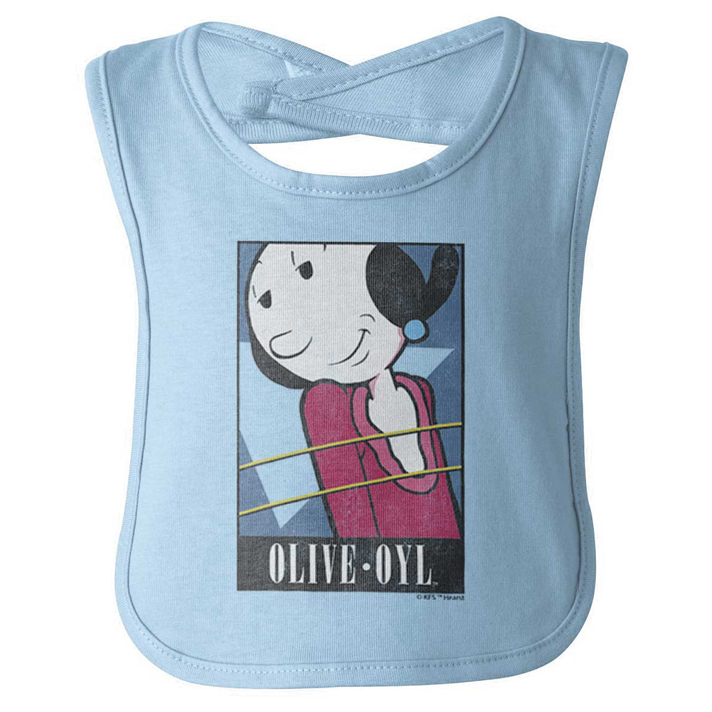 Olive Oyl Infant Baby Bib-Direct To Garment Print-Brisco Baby
