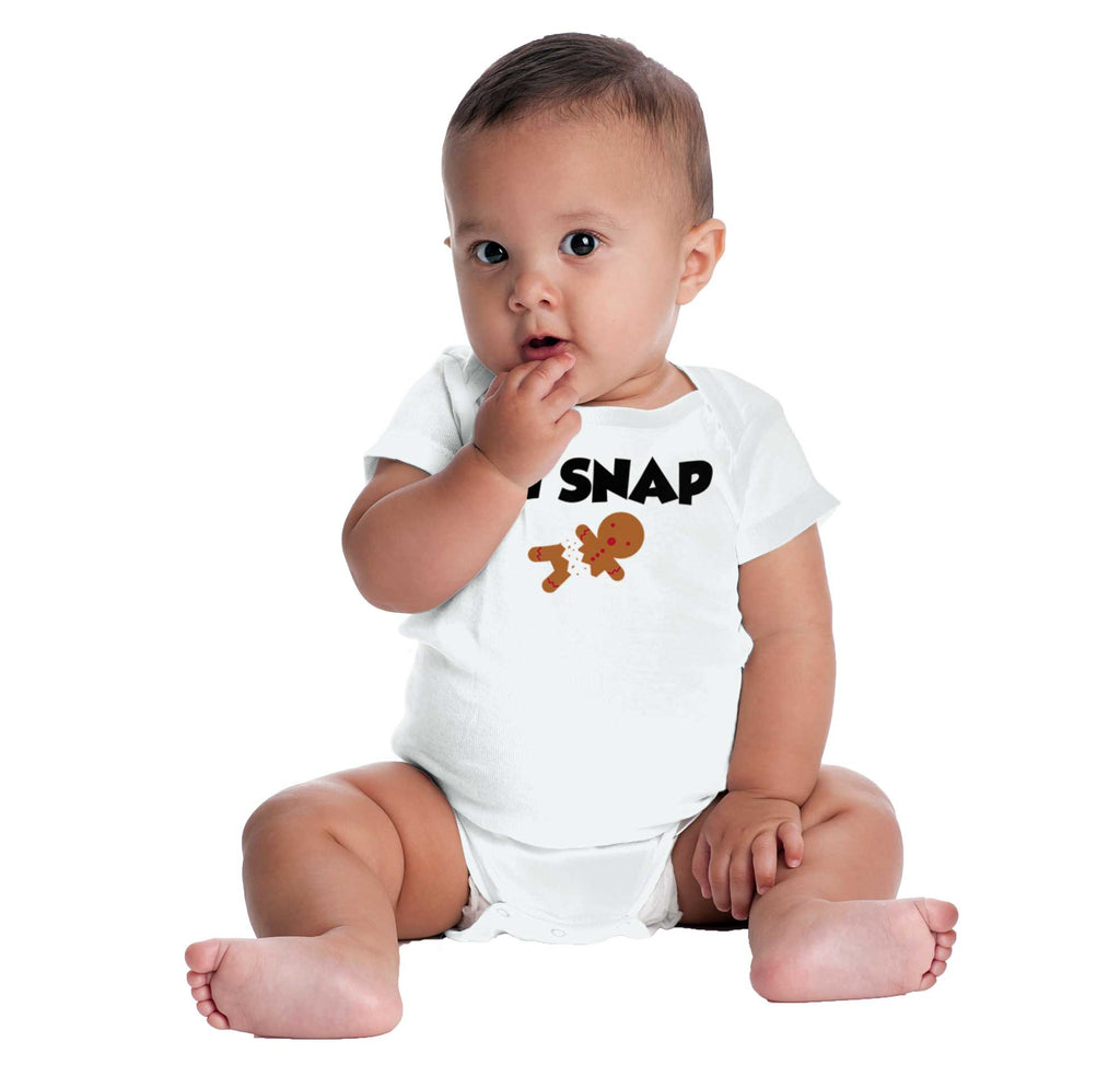 Oh Snap Gingerbread Romper Bodysuit-Direct To Garment Print-Brisco Baby