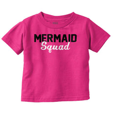 Mermaid Squad Infant Toddler T Shirt-Direct To Garment Print-Brisco Baby