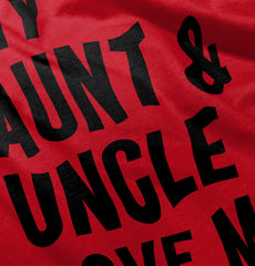 Aunt And Uncle Love Me Romper Bodysuit-Direct To Garment Print-Brisco Baby