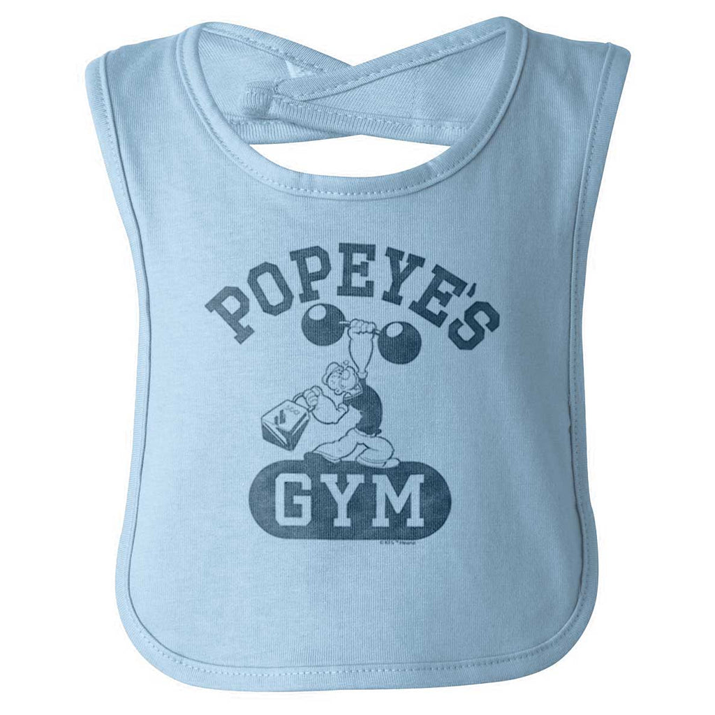 Popeye's Gym Infant Baby Bib-Direct To Garment Print-Brisco Baby
