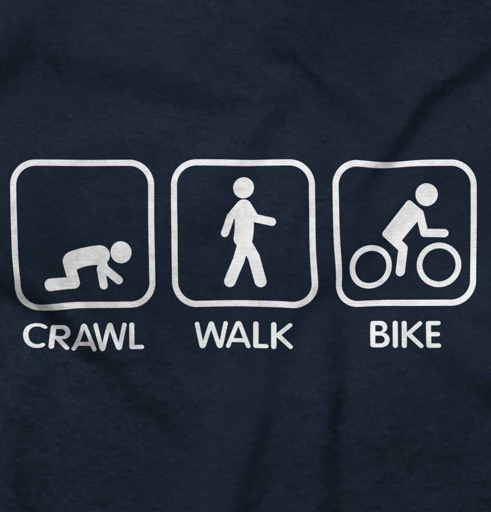Crawl Walk Bike Infant Toddler T Shirt-Direct To Garment Print-Brisco Baby