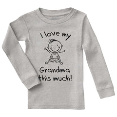 Love My Grandma Solid Baby Pajama Top-Direct To Garment Print-Brisco Baby