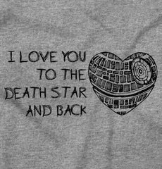 Love You Death Star Romper Bodysuit-Direct To Garment Print-Brisco Baby