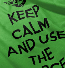 Keep Calm Use Force Romper Bodysuit-Direct To Garment Print-Brisco Baby