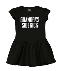 Grandpa's Sidekick Solid Baby Infant Dress-Direct To Garment Print-Brisco Baby