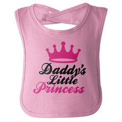 Daddy's Little Princess Infant Baby Bib-Direct To Garment Print-Brisco Baby