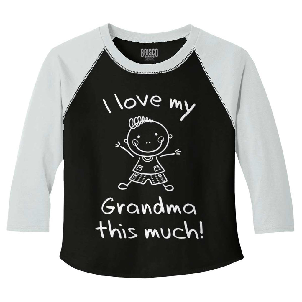 Love My Grandma Toddler Baseball-Direct To Garment Print-Brisco Baby