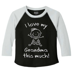Love My Grandma Toddler Baseball-Direct To Garment Print-Brisco Baby