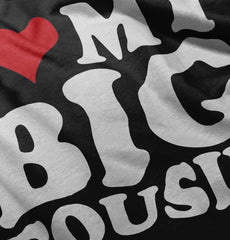 Heart My Big Cousin Infant Baby Bib-Direct To Garment Print-Brisco Baby