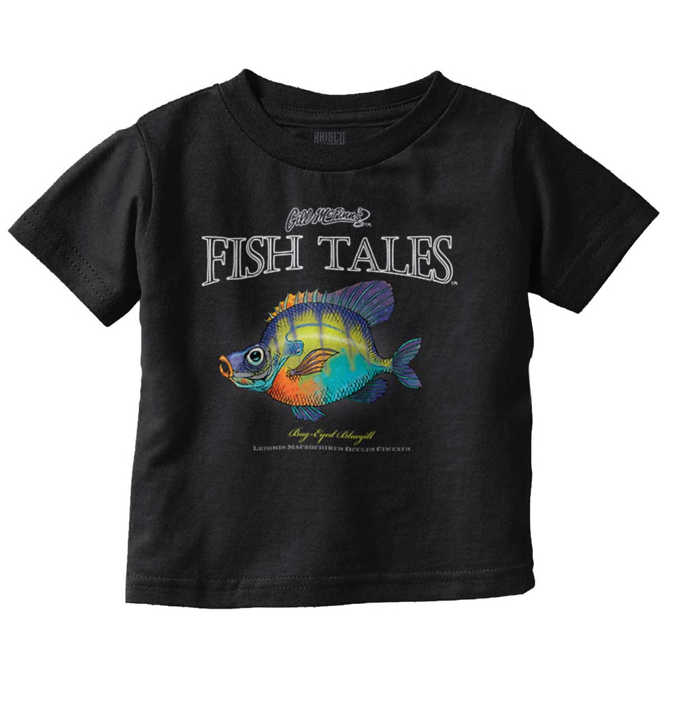 Bug-Eyed Bluegill Fish Infant Toddler T Shirt-Direct To Garment Print-Brisco Baby