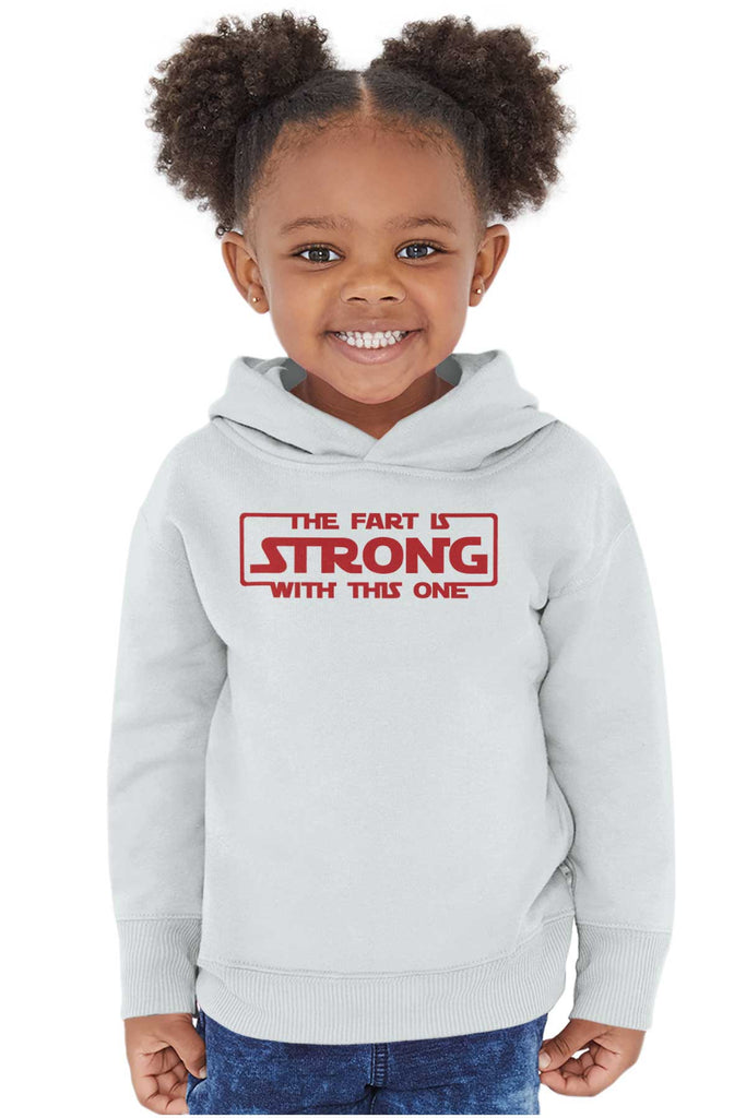 Fart Is Strong Toddler Pullover Hoodie-Direct To Garment Print-Brisco Baby