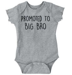 Promoted To Big Bro Romper Bodysuit-Direct To Garment Print-Brisco Baby