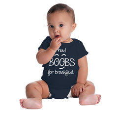 I Had Boobs Romper Bodysuit-Direct To Garment Print-Brisco Baby