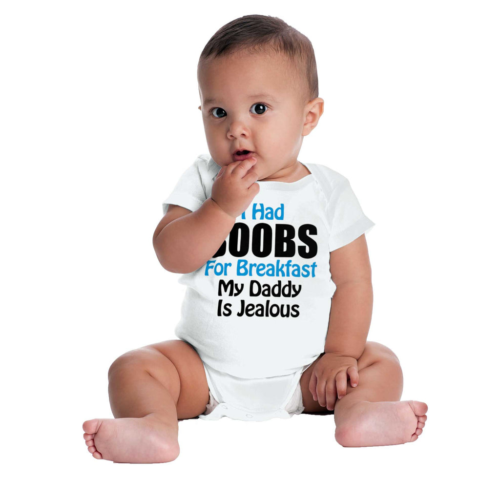 Dad Is Jealous Romper Bodysuit-Direct To Garment Print-Brisco Baby