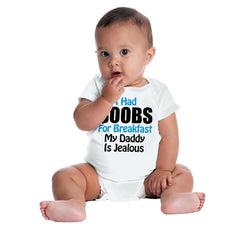 Dad Is Jealous Romper Bodysuit-Direct To Garment Print-Brisco Baby