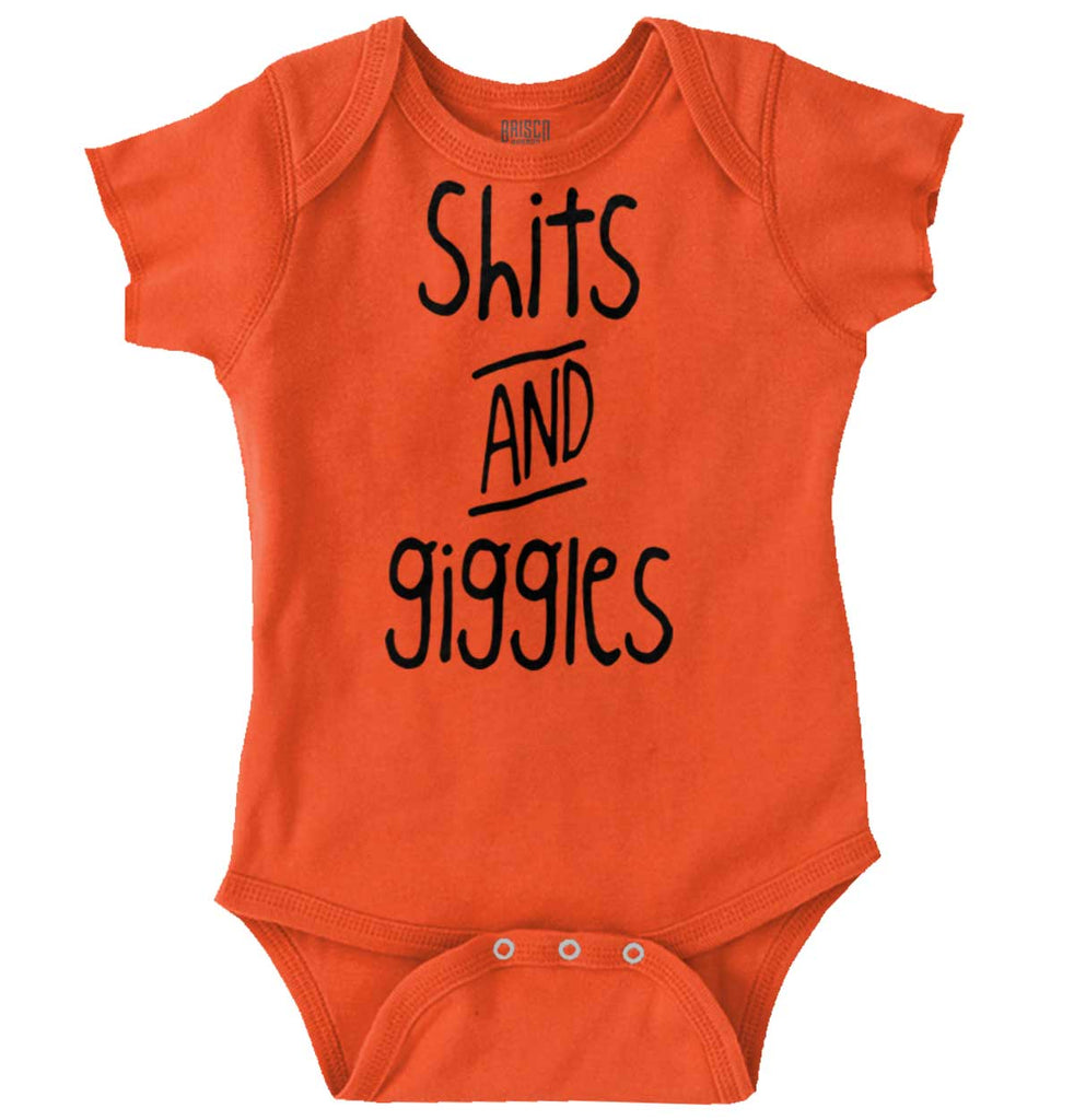 Shits and Giggles Romper Bodysuit-Direct To Garment Print-Brisco Baby