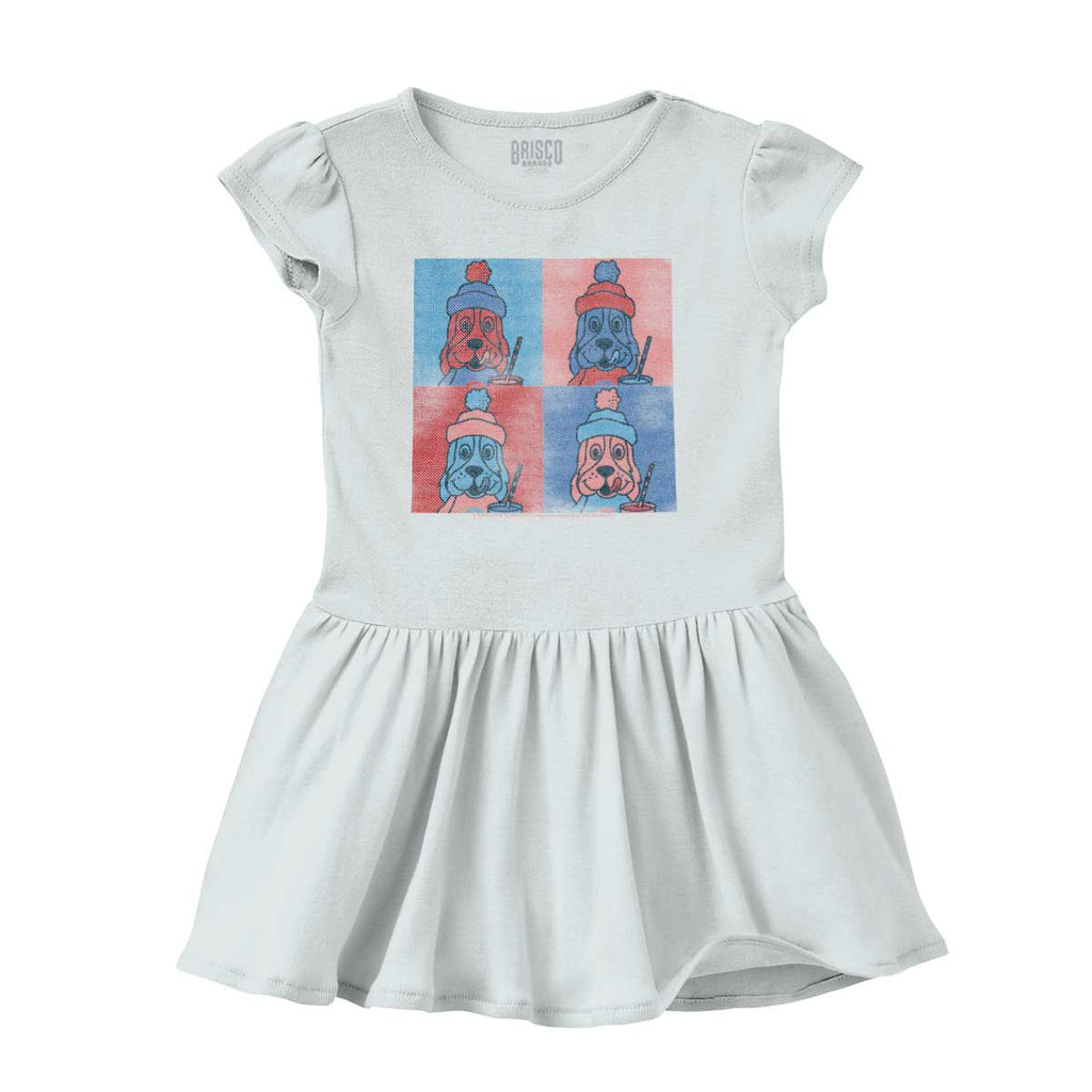 Graphic Slush Solid Baby Infant Dress-Direct To Garment Print-Brisco Baby