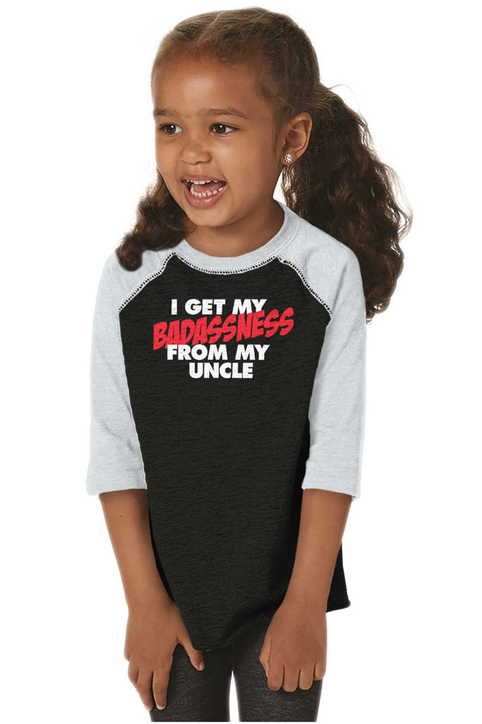 Badass Uncle Toddler Baseball-Direct To Garment Print-Brisco Baby