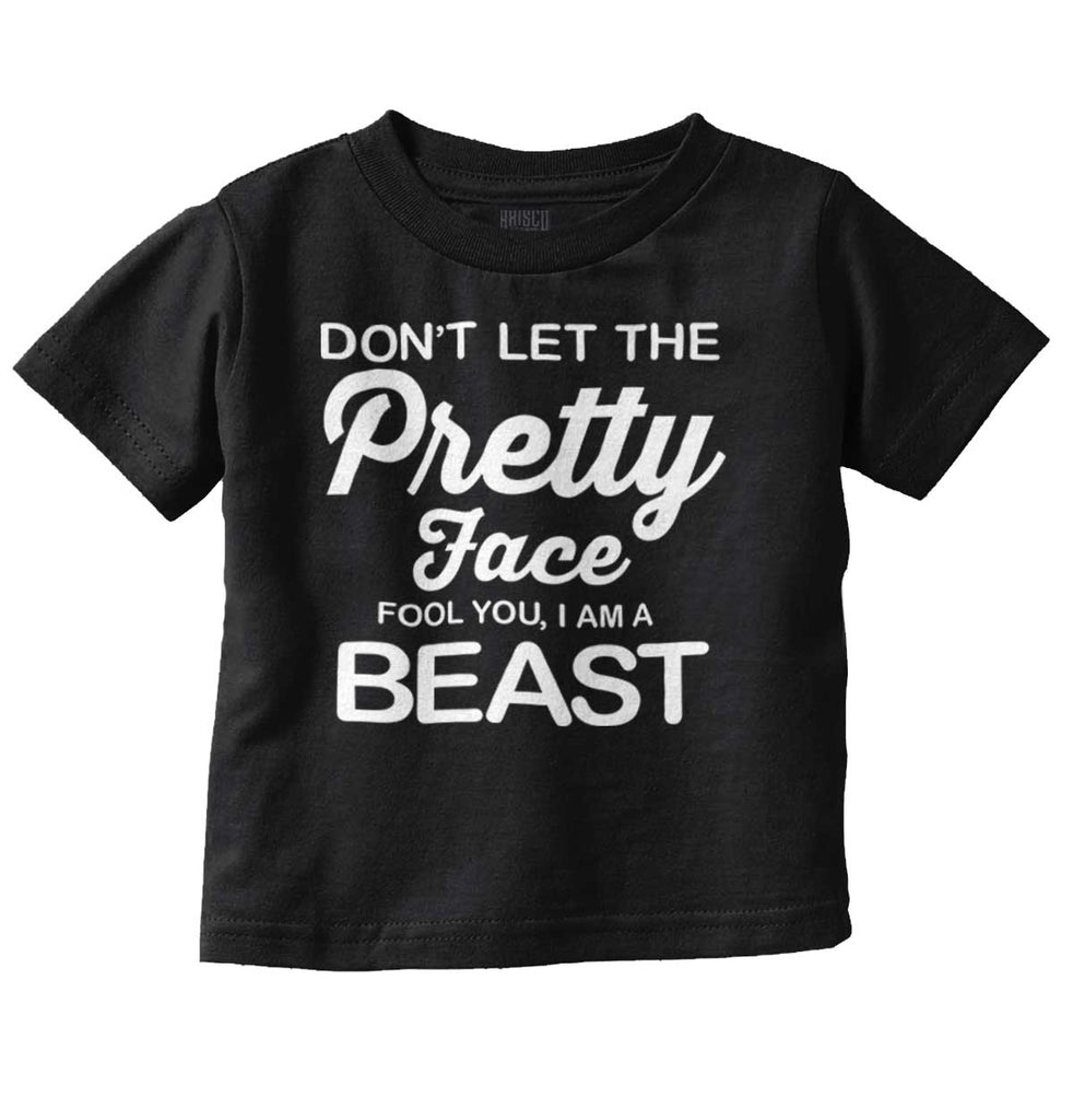 Pretty Face Infant Toddler T Shirt-Direct To Garment Print-Brisco Baby