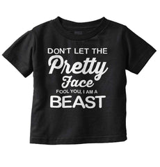 Pretty Face Infant Toddler T Shirt-Direct To Garment Print-Brisco Baby