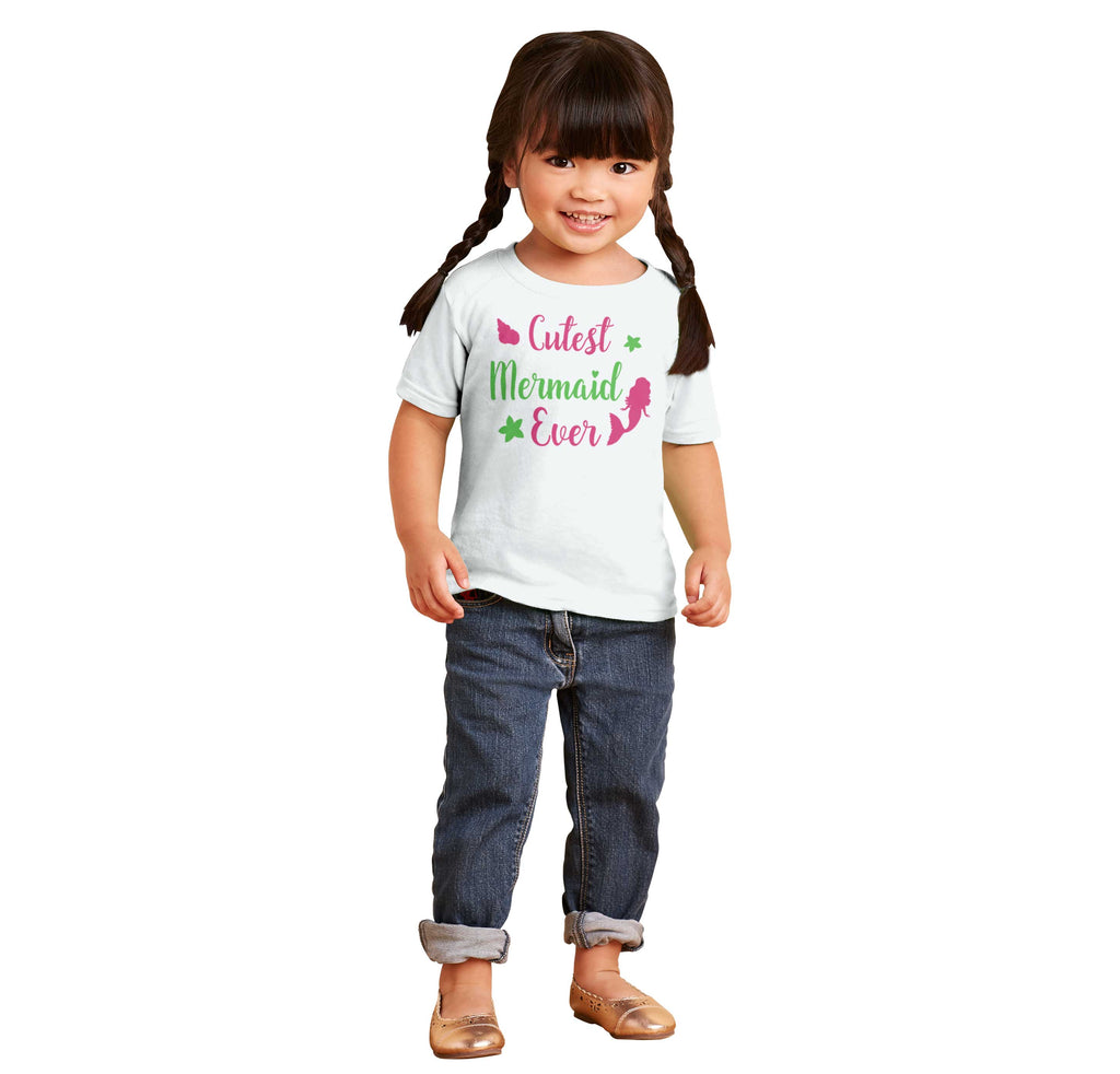 Cutest Mermaid Ever Infant Toddler T Shirt-Direct To Garment Print-Brisco Baby