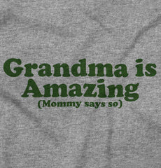 Grandma Amazing Infant Toddler T Shirt-Direct To Garment Print-Brisco Baby