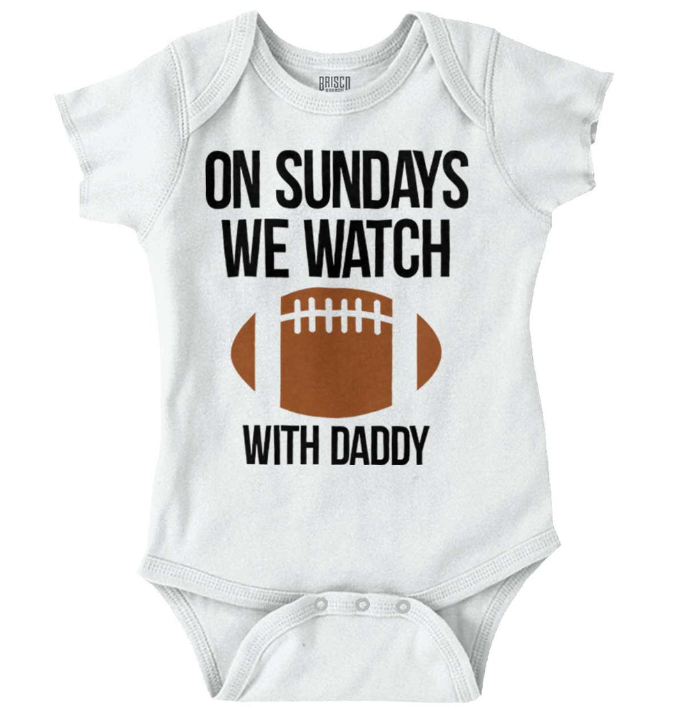 Football Sundays Romper Bodysuit-Direct To Garment Print-Brisco Baby