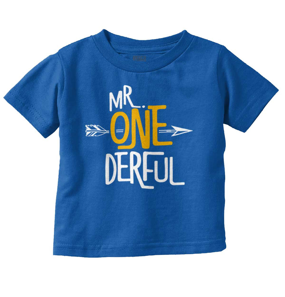 Mr. Onederful Infant Toddler T Shirt-Direct To Garment Print-Brisco Baby