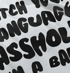 Watch Your Language Romper Bodysuit-Direct To Garment Print-Brisco Baby