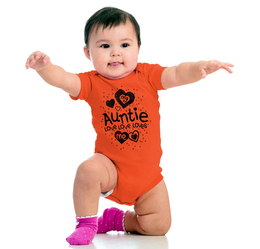 Auntie Loves Me Romper Bodysuit-Direct To Garment Print-Brisco Baby