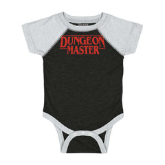Dungeon Masters TV Show Nerd Raglan Romper Bodysuit-Direct To Garment Print-Brisco Baby