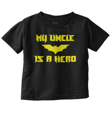 Uncle Is Bat Hero Infant Toddler T Shirt-Direct To Garment Print-Brisco Baby