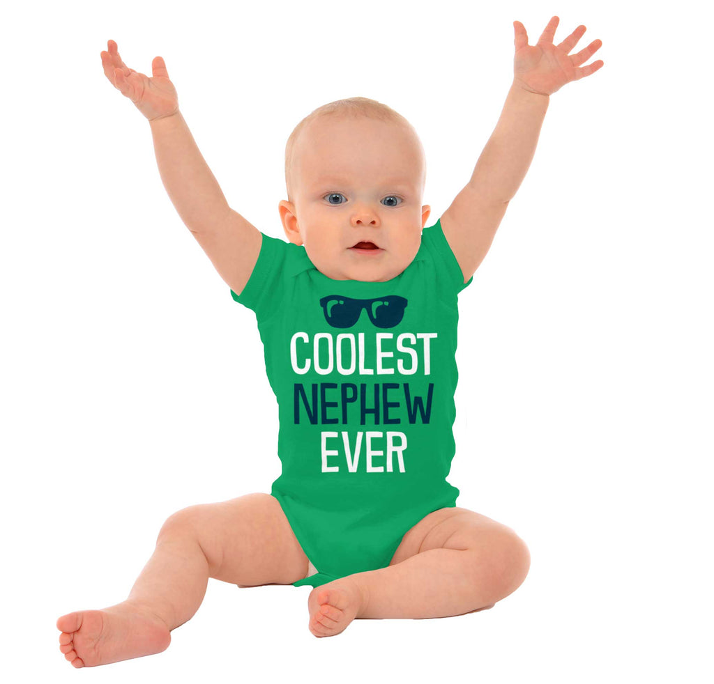 Coolest Nephew Ever Romper Bodysuit-Direct To Garment Print-Brisco Baby