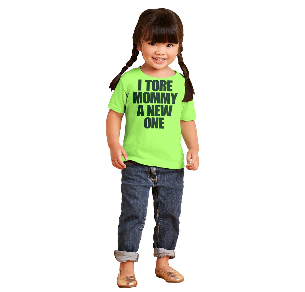 Tore Mommy A New One Infant Toddler T Shirt-Direct To Garment Print-Brisco Baby