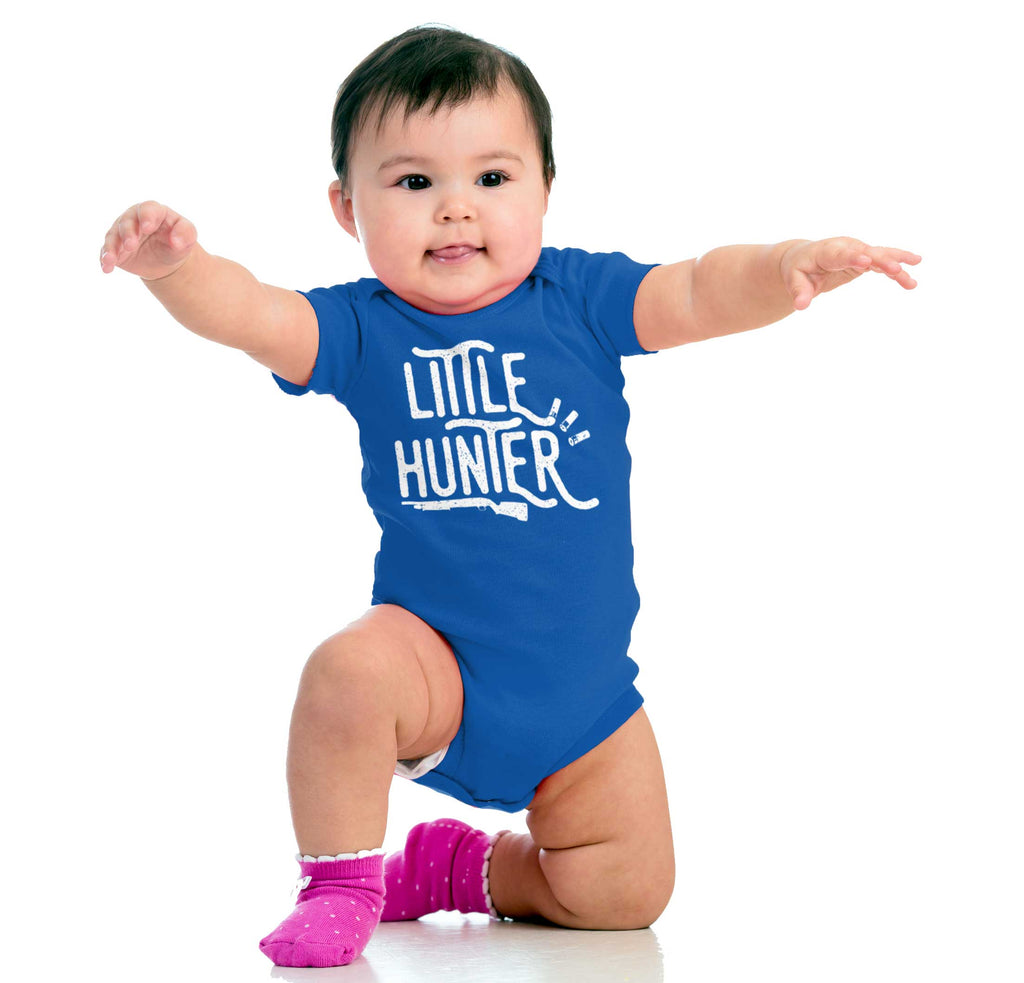Little Hunter Gun Romper Bodysuit-Direct To Garment Print-Brisco Baby