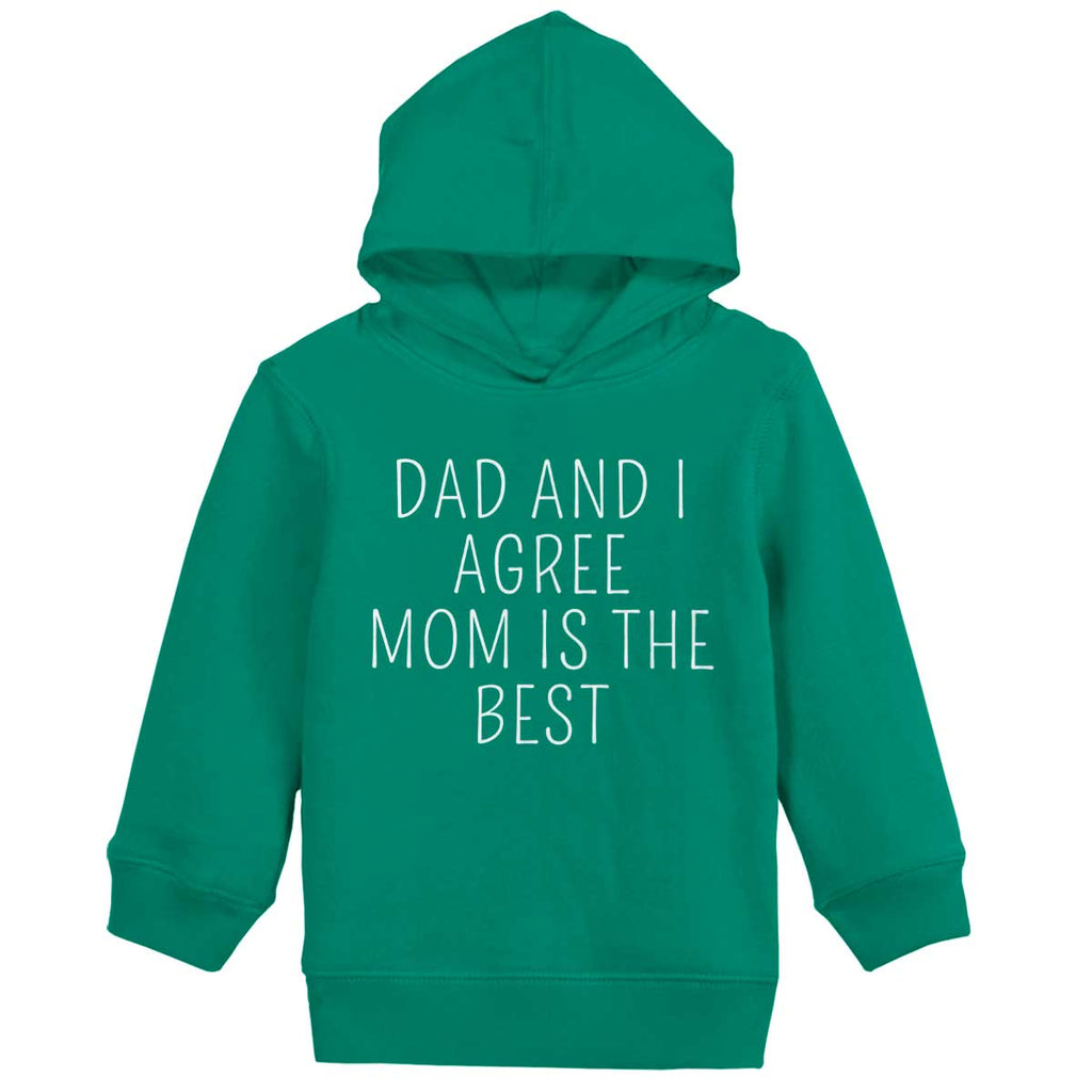 Mom Is Best Toddler Pullover Hoodie-Direct To Garment Print-Brisco Baby