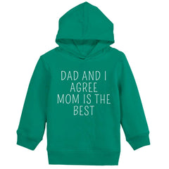 Mom Is Best Toddler Pullover Hoodie-Direct To Garment Print-Brisco Baby
