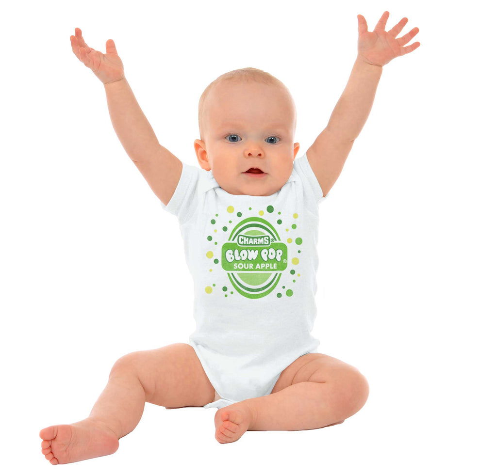 Sour Apple Blow Pop Romper Bodysuit-Direct To Garment Print-Brisco Baby